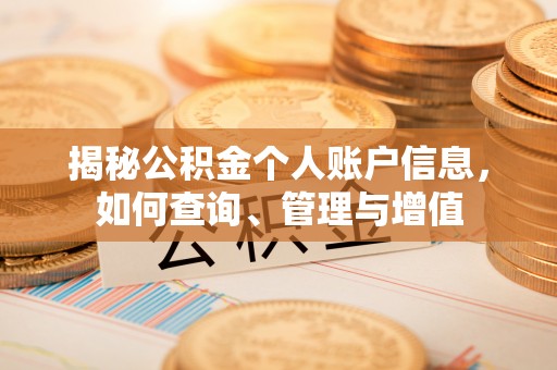 上蔡揭秘公积金个人账户信息，如何查询、管理与增值